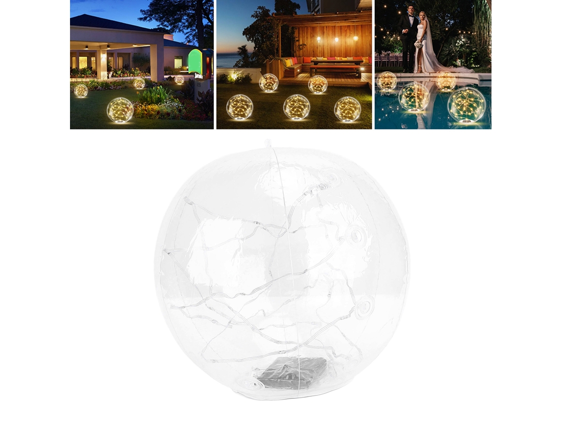 Luz solar flotante para piscina con control remoto, impermeable