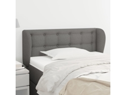 Cabecero De Tela Gris Oscuro 93x23x78/88 Cm