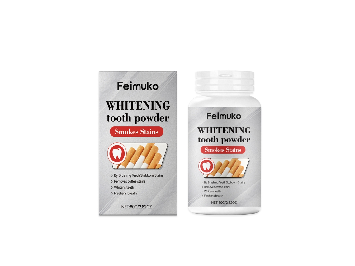 Polvo dental para eliminar manchas, blanco intenso