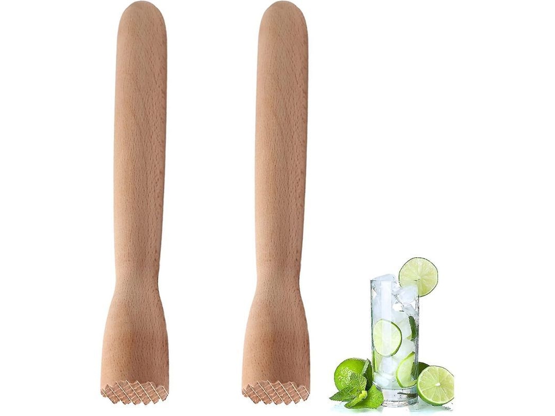 2026-2 Muddler De Madera Para Cocktail Mojito Higiénico Fácil De Usar Y Limpiar 21 Cm