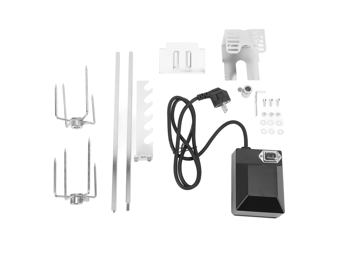 Kit de asador giratorio impermeable con interruptor estable y motor de acero inoxidable de alta resistencia, kit universal.