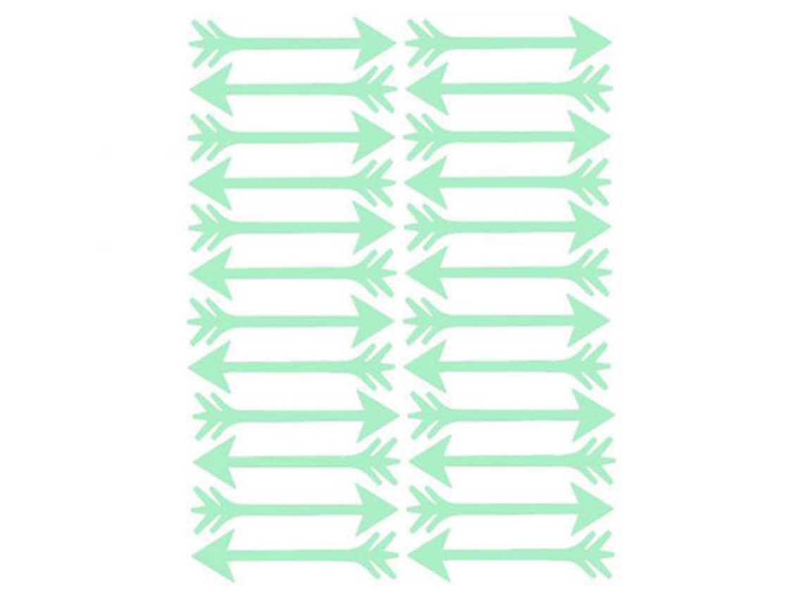 Juego De 24 Pegatinas Luminosas Para Pared Con Diseño De Flechas, Decorativas, Para Habitación Infantil, De Pvc Removible.