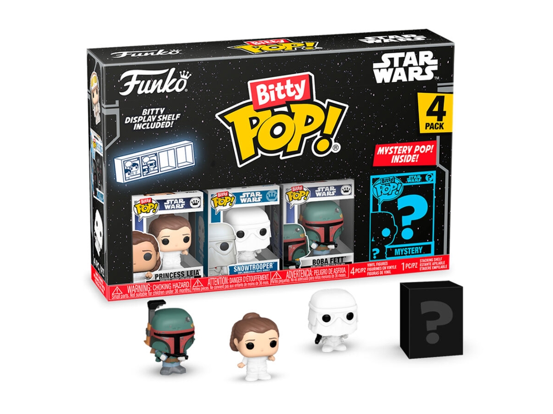 Blister 4 figuras Bitty Pop Star Wars Leia B.activa