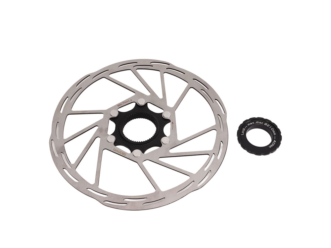 Disco De Freno Para Bicicleta De 180 Mm, Acero Inoxidable Y Aleación Ligera, Diseño Hueco, Compatible Con Bujes Con Bloqueo.