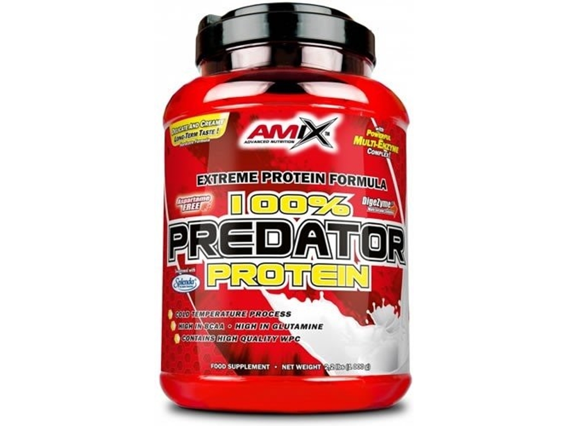 Proteína AMIX Predator Ayuda Al Crecimiento Muscular Ideal Para (1 Kg - Plátano)