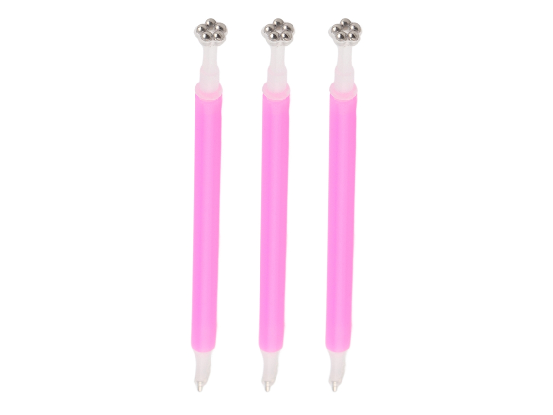 3 Unidades De Palitos Magnéticos Para Esmalte De Uñas Uv Gel, Herramienta Magnética Para Manicura, Color Rosa.