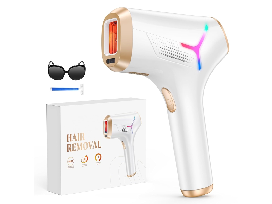 Dispositivo De Depilación Ipl De 9 Niveles Con Ventana De 5,2 Cm² Y Sensor De Piel (blanco)