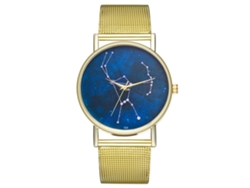 Reloj De Pulsera Unisex Zhoulianfa Constellación Moda Cuarzo Correa De Malla De Aleación
