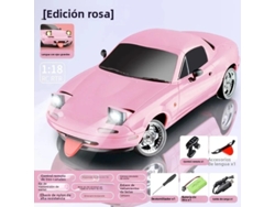(Rosa) Coche de control remoto con giroscopio retroiluminado, incluye control remoto.