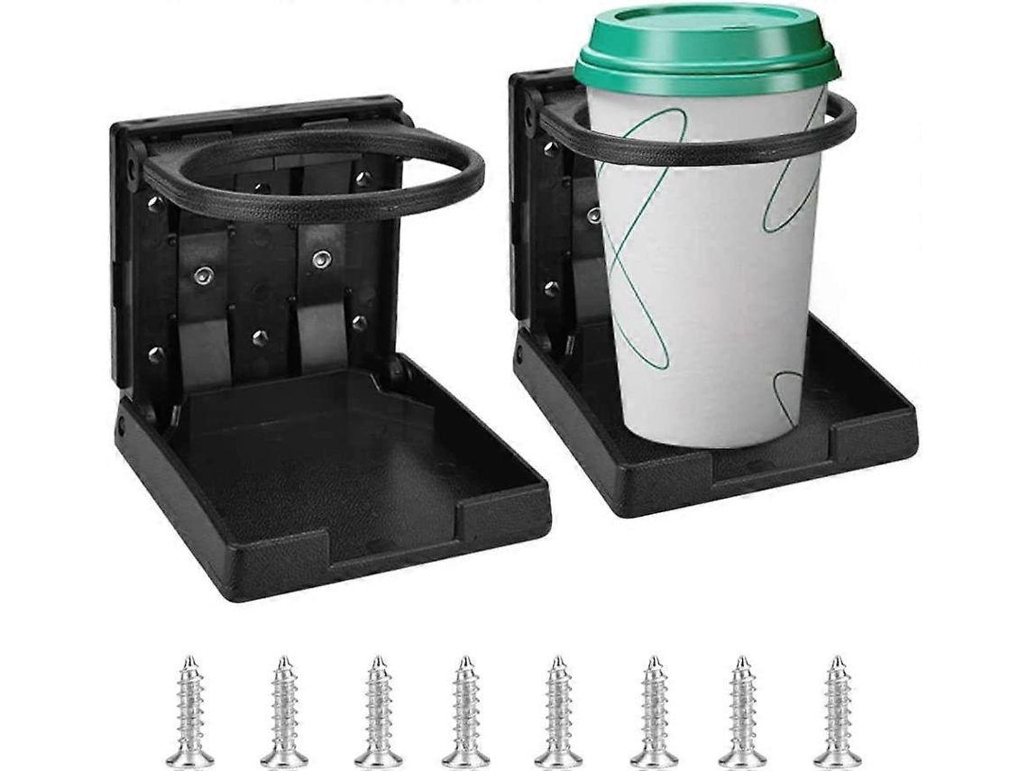 2 Pack Portavasos Plegable Universal Ajustable Para Coches Camiones Rvs Diámetro 5-7.5cm Material Plástico