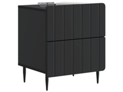 Maison Exclusive - Armario De Noche Con Cajón 2 Pcs Negro 43 X 34,5 X 49,5 Cm