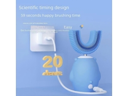 Cepillo de dientes eléctrico infantil en forma de U para bebés de 2 a 6 años y niños de 12 años, con cerdas de silicona suave. GOKOCO