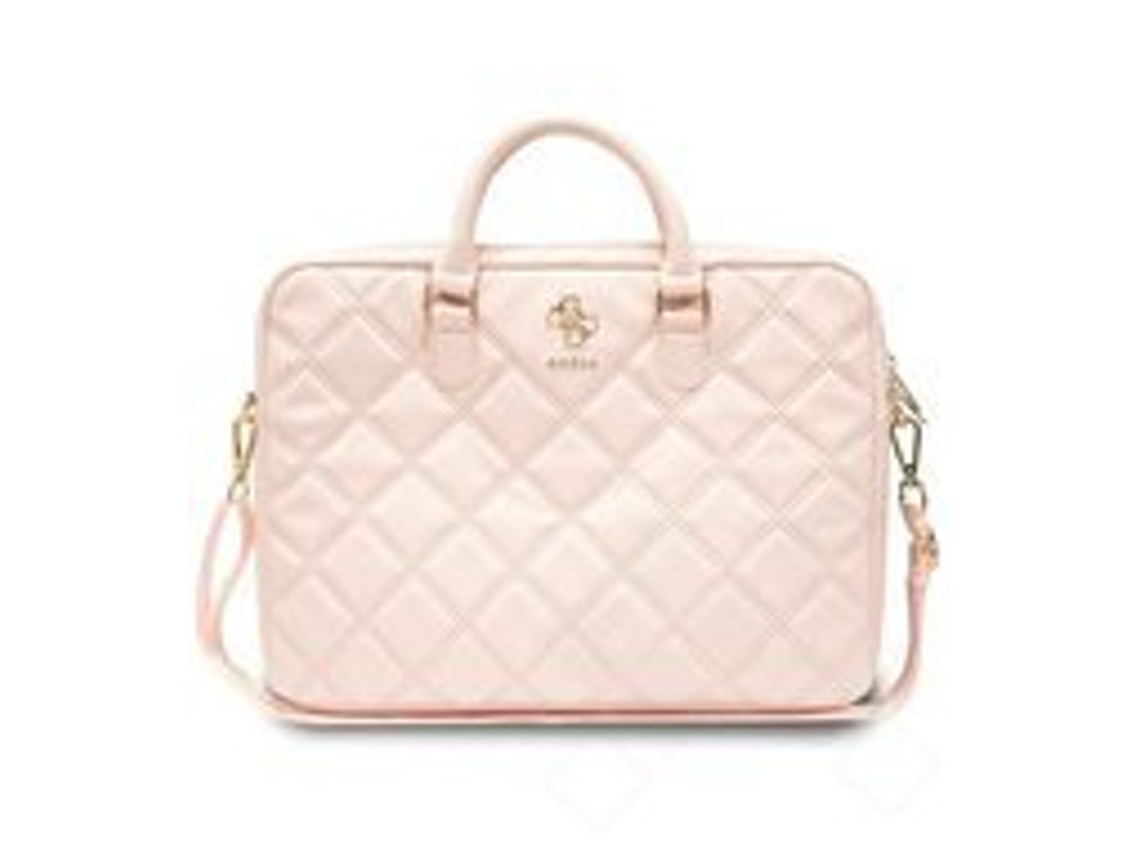 Bolso Para Ordenador Guess Con Logotipo De Metal 4g Grained Pu 15/16 - Rosa