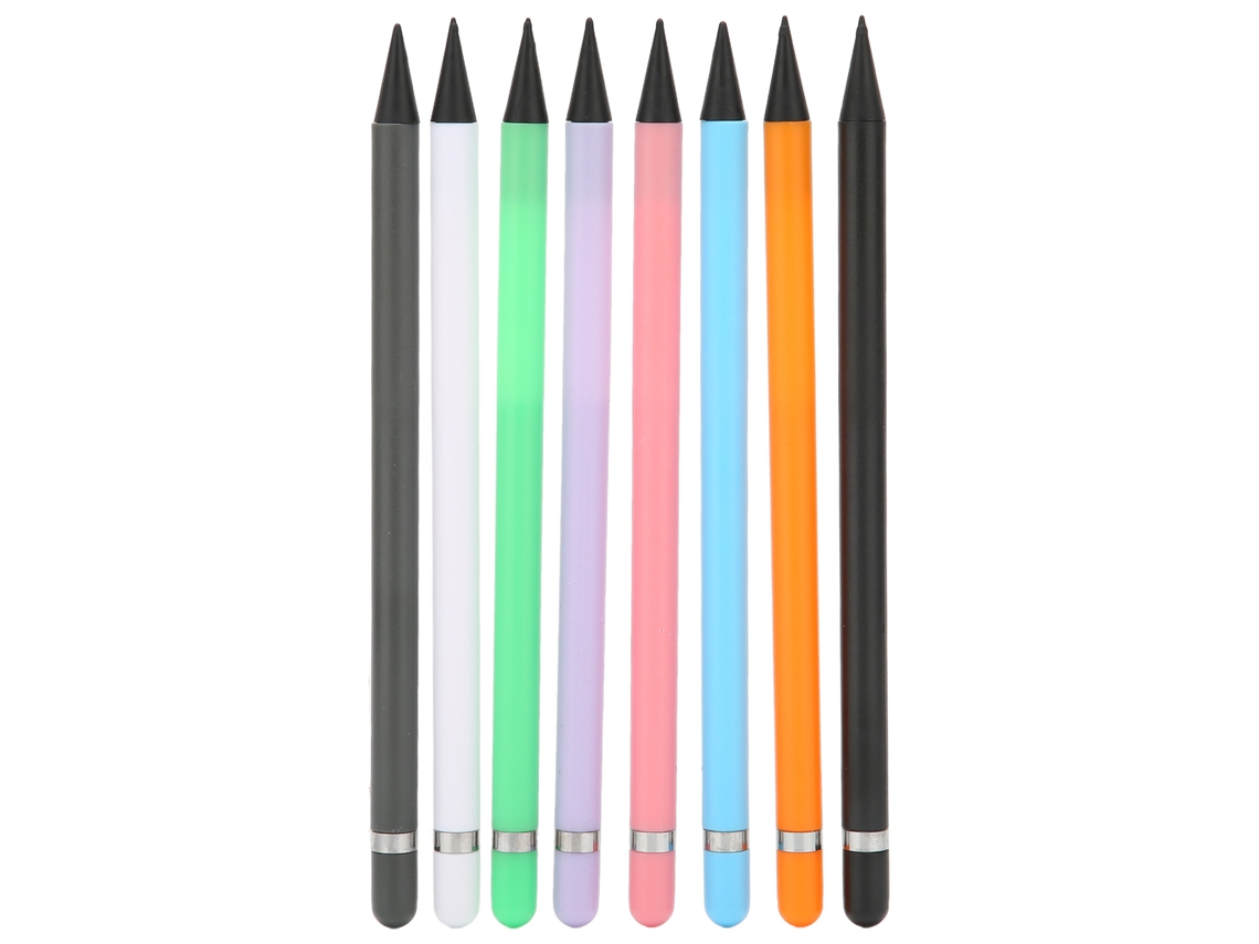 8 Lápices de Carbón y Plástico para Dibujo y Caligrafía 8 Colores Disponibles Luz Dorada