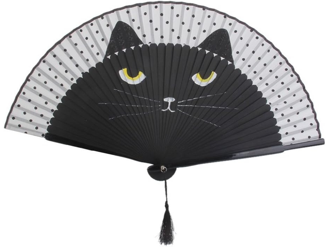 Abanico plegable, diseño elegante y estructura hueca compacta, perfecto para espectáculos de baile y decoraciones para fiestas de bodas.