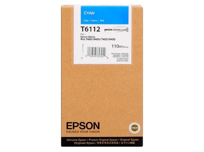 Cartucho de Tinta Original EPSON C13T611200 T6112 Cián - para Stylus Pro 7400, Pro 7450, Pro 9400, Pro 9450