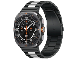 Correa de acero inoxidable Yuysan para Samsung Galaxy Watch 8 Classic BT/Lit de 46 mm, color negro y plateado