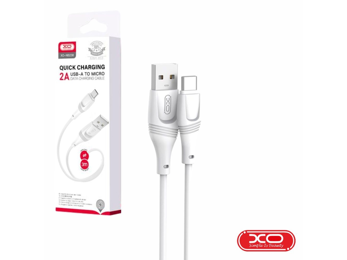Cable USB A macho / USB C macho 3m blanco Xo