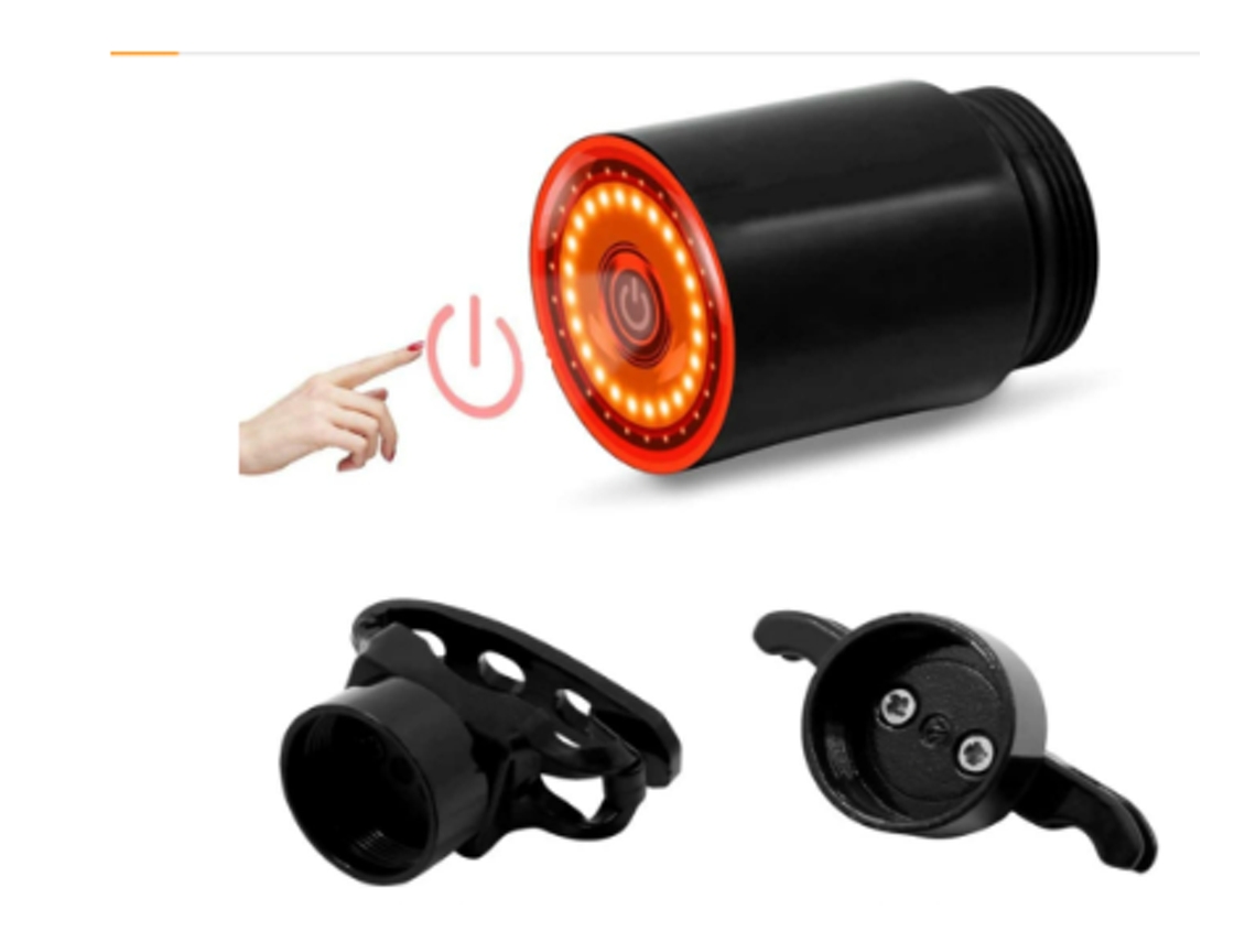 Luz Trasera Bicicleta Inteligente Freno Ipx8 Negra Yizhood