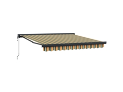 Maison Exclusive - Toldo Retráctil Verde Y Amarillo 350 X 250 X 165 Cm