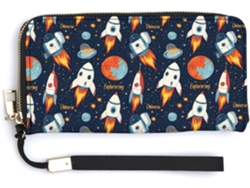 Cartera Cuero Con Cremallera Para Mujer Diseño Estampado