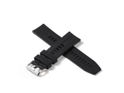 Bracelete De Silicone Preto Para Relógios Com Largura De 22 Mm