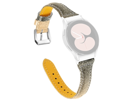 Correa de piel auténtica degradado de color para Samsung Galaxy Watch 5 40mm/44mm/Watch 5 Pro 45mm - oro negro/rosa
