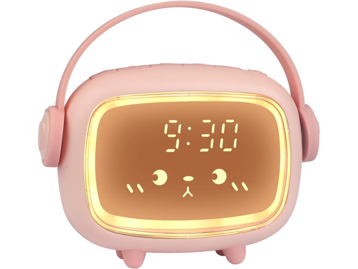 Reloj despertador digital para niños con luz LED navideña y