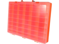 Caja organizadora transparente Nuobesty con separadores para unidades flash USB y objetos pequeños.