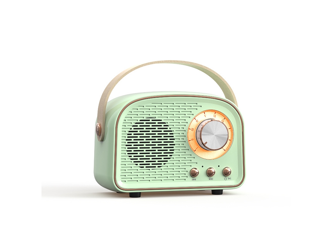 (verde) Altavoz Bluetooth Retro - Decoración Retro - Altavoz Bluetooth Inalámbrico Portátil