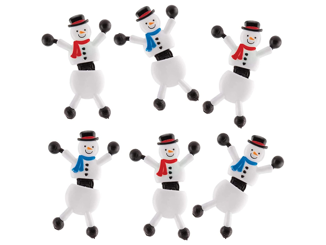 6 Pegatinas Navideñas De Muñecos De Nieve Trepando, Ideales Para Fiestas, Premios Y Regalos Navideños.