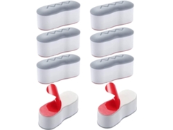 8 Amortiguadores De Goma Blancos Universales Con Adhesivo Fuerte Para Asiento De Vaso