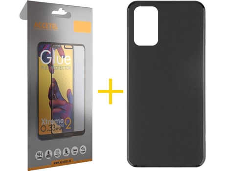 Kit Funda + Protector de Pantalla Oppo A94 4G ACCETEL Full Liso (Negro)