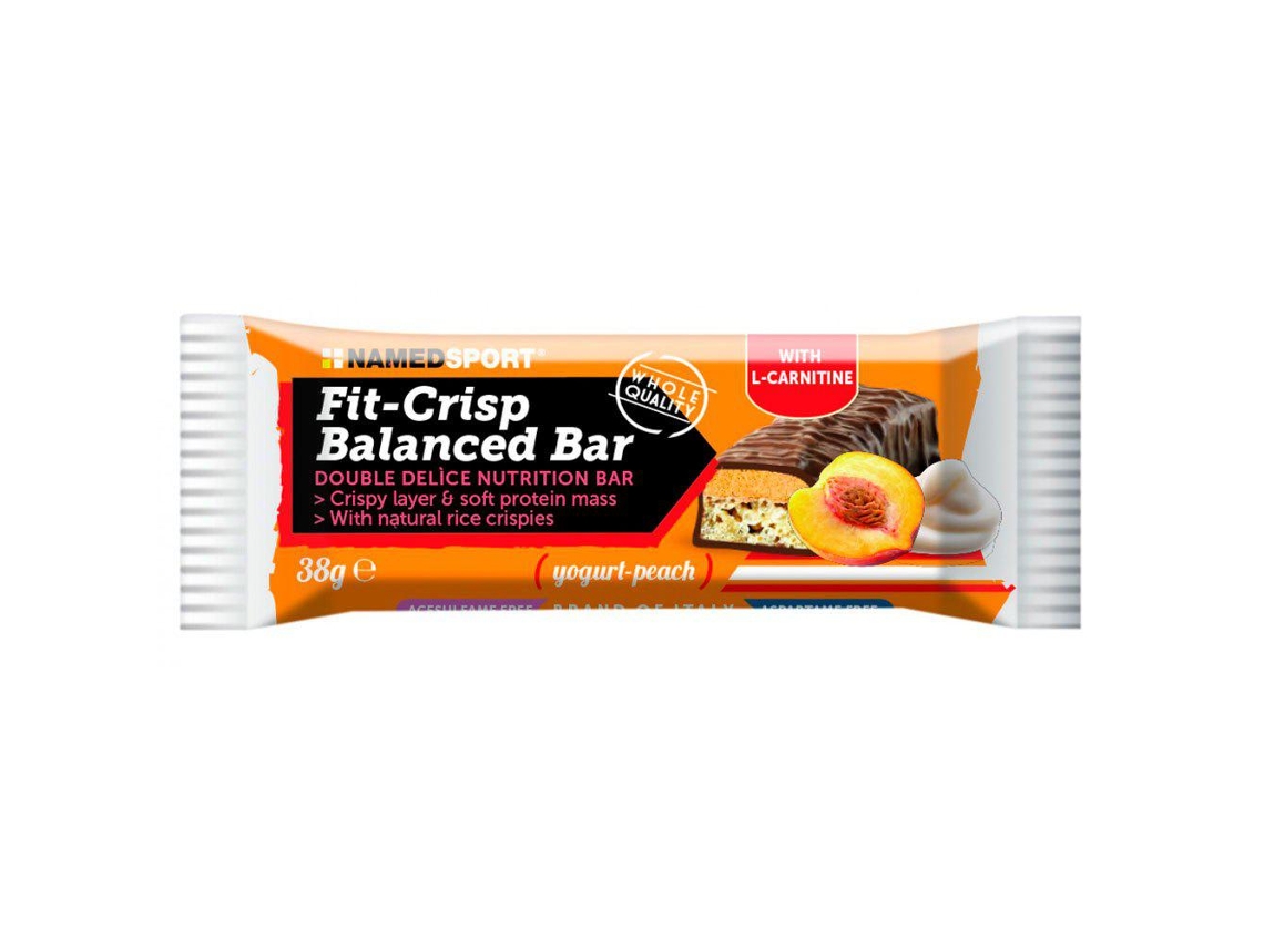 Barrita Proteína NAMEDSPORT Fit Crisp Balanced Bar Yogurt Peache (38g)