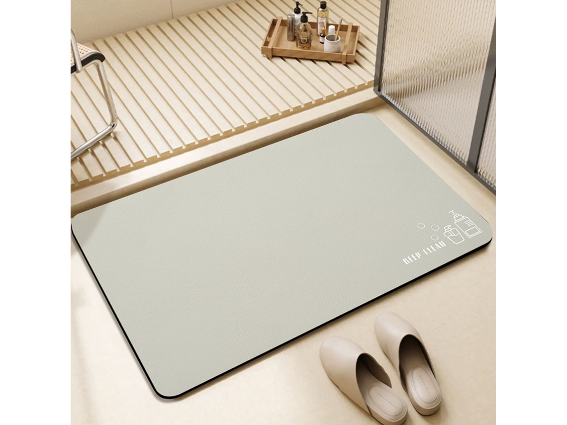 Alfombra de Baño LUUCOZK Antideslizantes Absorbentes Decoración Baño Secado Poliéster Gris (60x90cm)