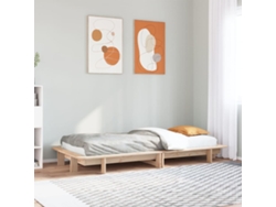 Estructura De Cama Sin Colchón Madera Maciza De Pino 90x200 Cm