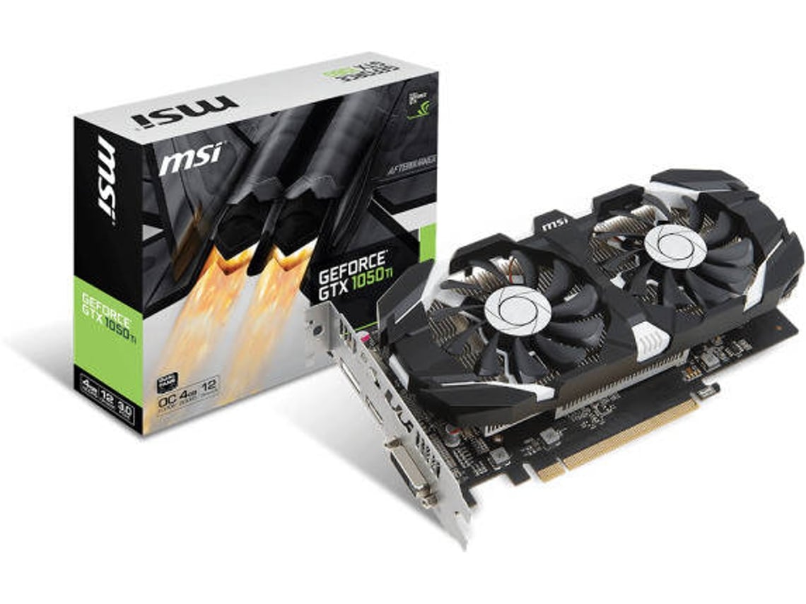 Tarjeta Gráfica nVidia MSI GeForce GTX 1050 TI 4GT OC 4GB DDR5