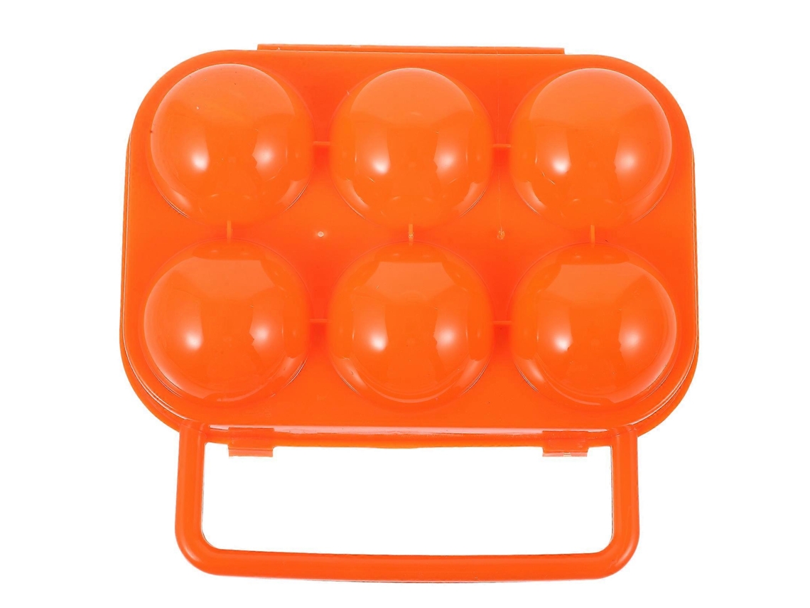 Caja De Almacenamiento Portátil Plegable Para Huevos, 6 Cajas Para Huevos, Recipiente Para Cocina Y Área Exterior Webake (naranja)