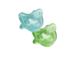 Pack 2 Chupetes CHICCO 6 a 12 meses Verdes (2 Un)