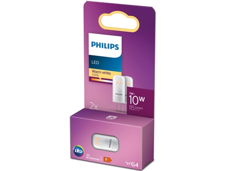 Pack de 2 cápsulas LED G4 10V 12W 115lm PHILIPS