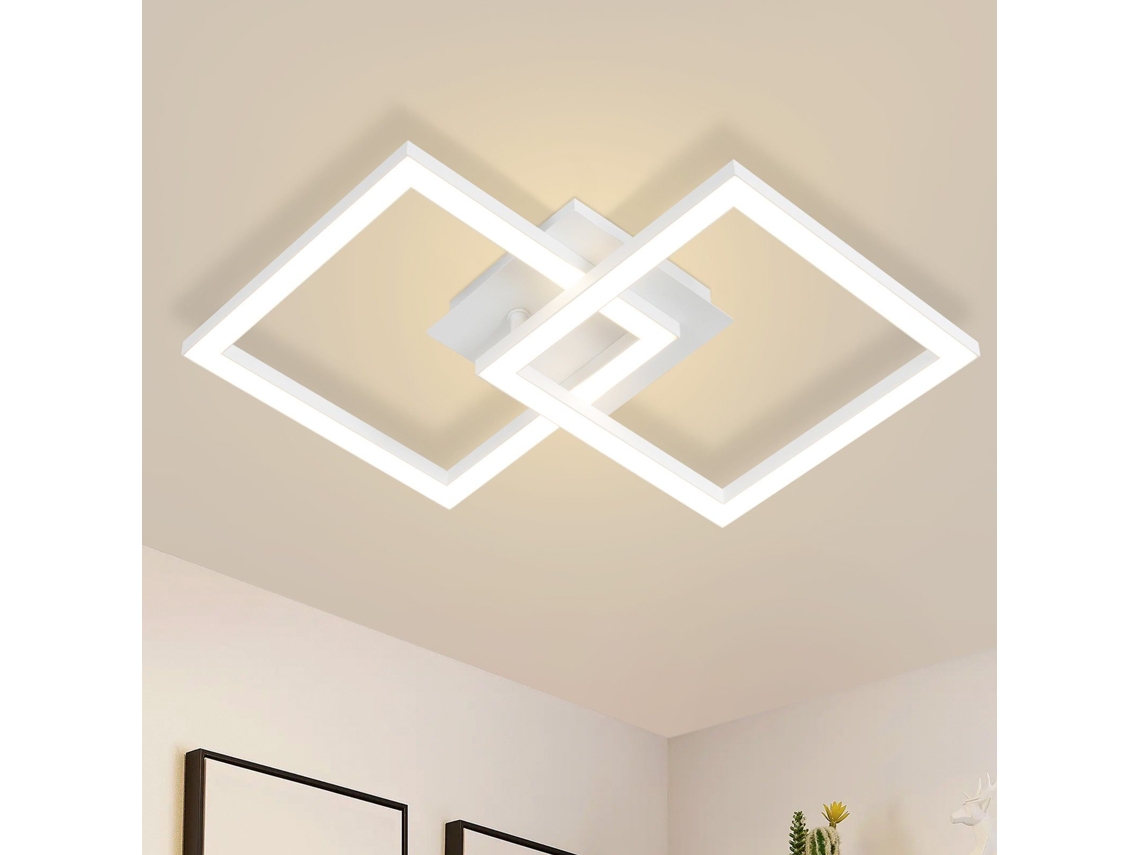 Zmh Lámpara De Techo Led Moderna De 24 W, Luz Blanca Cálida, Para Cocina E Interior.