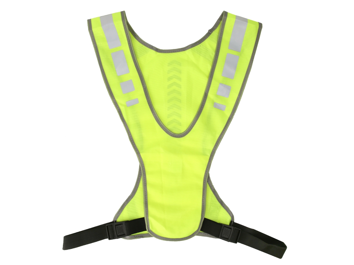 Chaleco de seguridad reflectante con luz LED para correr y andar en bicicleta