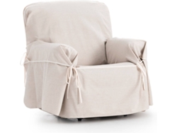 Funda impermeable estilo lazos para sillón Emma (80 a 120 cm - Gris)