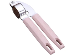 Omni-prensa De Ajo De Acero Inoxidable Con Mango Ergonómico, Cortador De Ajo 17cm Rosa