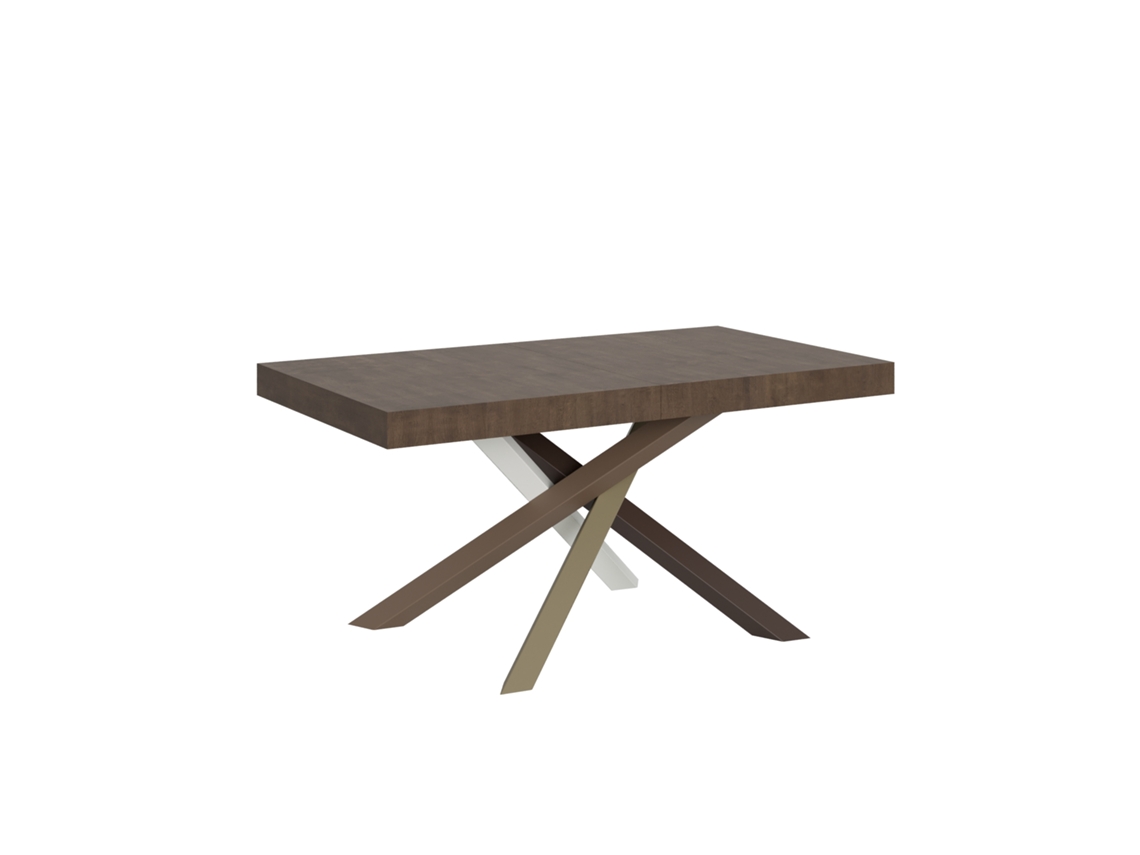 Mesa de Comedor ITAMOBY Volantis (90x160/420 - Paneles de Melamina - Nogal)