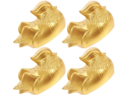 Figuras Mandarín Resina Dorada Ligeras Estables Elegantes Decoraciones Estante Escritorio Juego 2 Pares Hogar