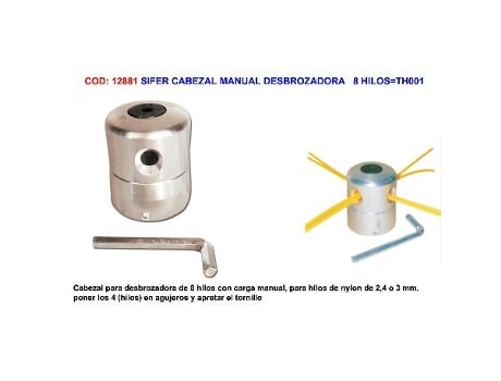 Sifer cabezal metal manual desbrozadora 8 hilos th001(0439)