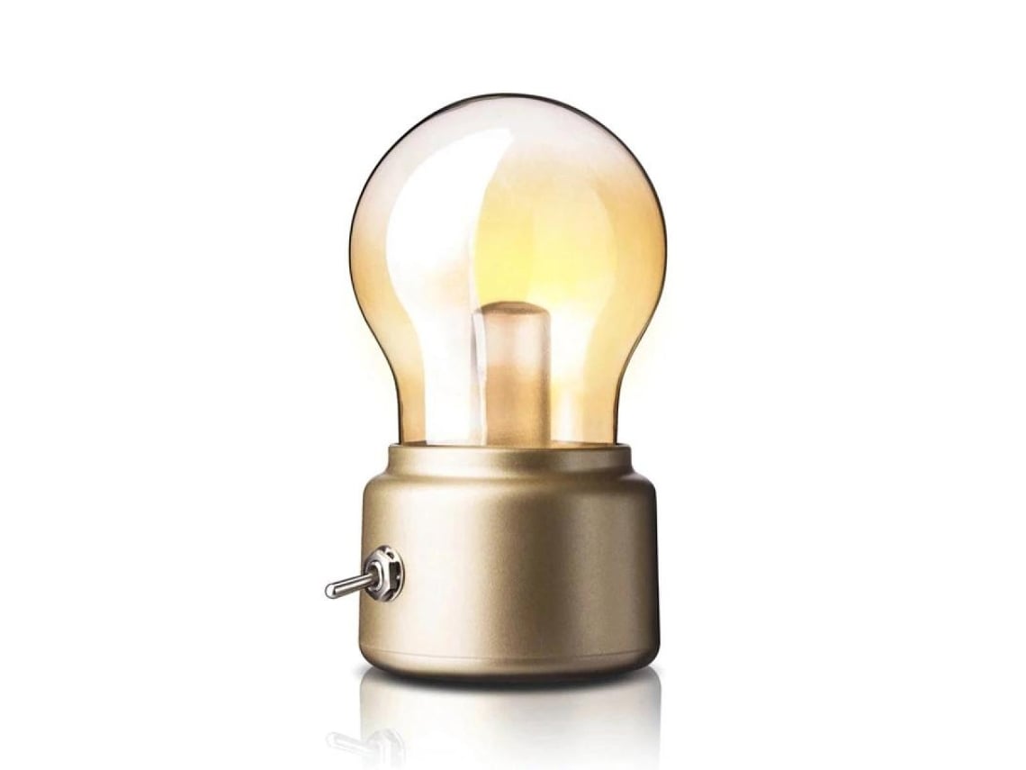 Lámpara de vino LED bombilla de noche USB recargable dormitorio mesita de  noche lámpara de escritorio