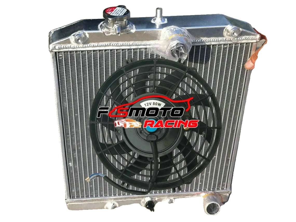Radiador, 52 mm de ancho, tubo de 32 mm, para coches compactos CRX Del Sol, EK4/EK9 y B16/B18 VTEC (OEM)