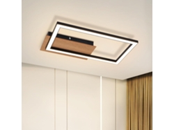 Lámpara de techo LED moderna de 12 W, luz de techo de madera, 3000 K, Nettlife